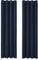 Deconovo Door Curtains Navy Thermal Insulated Energy Saving Eyelet Blackout Curtains for Doors 52x 84 Navy Blue 1 PAIR