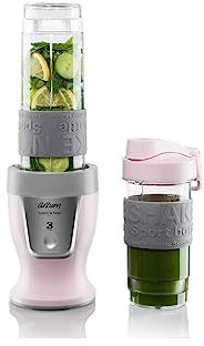 Arzum 500W Personal Blender Smoothie Maker, 570ml & 400ml BPA-freie Flaschen, Edelstahlklingen, Anti-Rutsch-Silikonring, Ein-Tasten-Bedienung, Pink