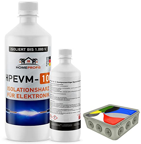 Elektrovergussmasse Schwarz - Kabelvergussmasse, Elektronik, Gießharz, Elektroverguss, Abzweigkasten, Epoxidharz, Epoxy (625g)