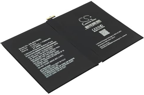 TECHTEK Battery 7300mAh compatible with A1673, A1674, A1675, iPad 10.2, iPad 10.2 2019, 7th gen, 6.3, 6.4, Pro 9.7 replaces A1664
