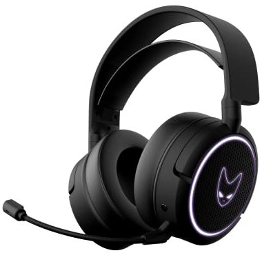 Oversteel - Kanthal Auriculares Gaming Inalámbricos 7.1, Micrófono Integrado, Batería de 20 horas, Compatible con PC/PS5/PS4/Xbox/Switch, Negro