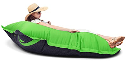 Gardenista Garden XXL Pouf | Pouf Enfant & Adulte pour Intérieur et Extérieur | Siège Confortable pour Adulte Protégé Contre Les UV | Résistant aux intempéries et à l'eau - Matériau Durable (Vert)
