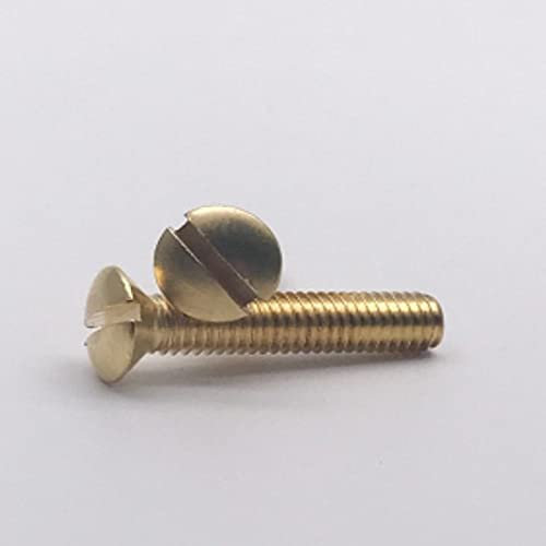 M3 M4 M5 M6 DIN964 brass slotted Raised Countersunk Head Half Oval Screw Bolt(16mm,100pcs M3)