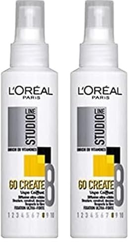 L'Oréal Paris Studio Line Go Create Spray Coiffant Fixation Ultra Forte 150 ml (Lot de 2)