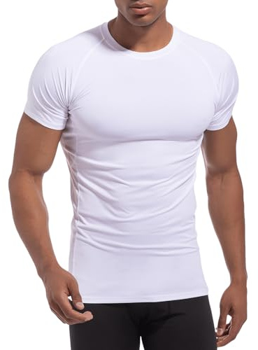 Towintec Camiseta Compresión Hombre Mangas Cortas de Malla Running Secado Rápido Tops Gimnasio Manga Corta Atlético Deportiva de Gimnasio Deportes Transpirables Base Ejercicio Entrenamiento