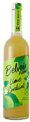 Belvoir Farm Lime Cordial - Fresh Pressed Lime Juice | Zingy Citrus Taste | Traditional Family Recipe | 100% Natural Ingredients | Suitable for Vegetarians & Vegans - single 500ml Bottle