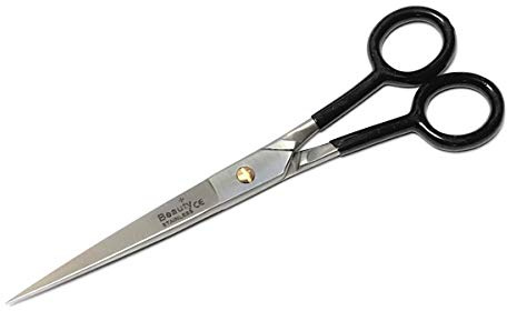 Tijeras de peluquería de 7 pulgadas, tijeras afiladas de pelo de peluquería de acero inoxidable para hombres y mujeres, tijeras de peluquería de barba, peluquería y aseo de mascotas (negro)