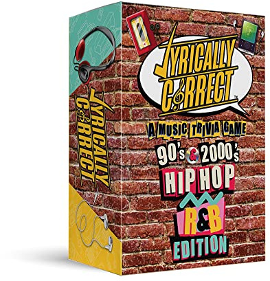 Lyrically Correct '90s & 2000s Music Trivia Card Game - Hip Hop and R&B Edition - Finish the Lyrics Challenge, Fun for Adults, Party or Family Night