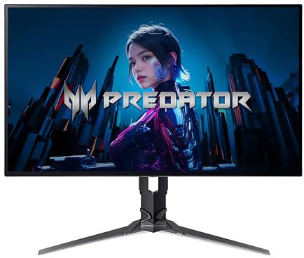Predator X27U F3 Gaming Monitor 26.5 Inch (69 cm Screen) WQHD, OLED, 480Hz, 0.01ms (PRT)/0.03ms (GTG), DP 1.4, 2xHDMI 2.1, Type-C 90W, USB HUB, Height-Adjustable, Rotatable, FreeSync Premium Pro