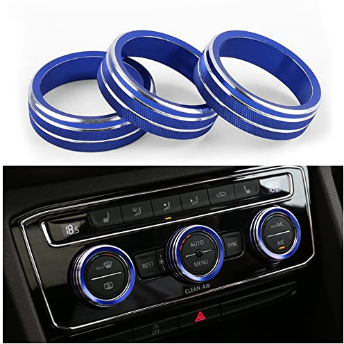 3pz Lega di alluminio interno condizionatore d'aria interruttore coperchio pulsante manopola anello Copertura per console centrale per radio controllo del volume per climatizzatore