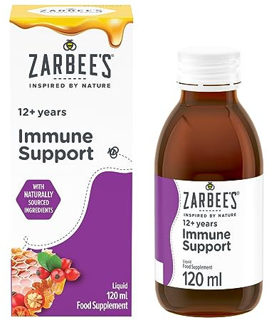 Zarbee’s Adult Immune Support, 120 ml, To Support the Immune System* daily, Honey-Based, No Artificial Colours or Flavours, Multivitamin