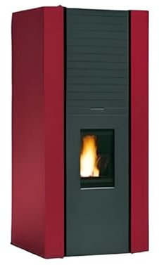 STUFA A PELLET PALAZZETTI ECOFIRE MARTINA IDRO NEW 18 KW ROSSO