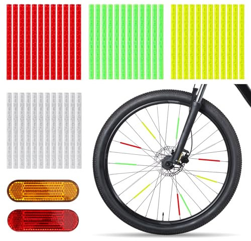 WatDenyFine 48 Stück Speichenreflektoren Fahrrad übereinstimmen 2 Stück Reflektoren Fahrrad Speichen Fahrrad Speichen Reflektor Fahrrad Reflektoren Speichen Fahrradspeichen Reflektoren Fahrradzubehör