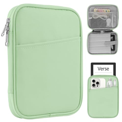 HoYiXi Universal Sleeve Hülle für 7 Kindle Paperwhite/Colorsoft 2024 Kompatibel mit 6-6.8'' Kindle Paperwhite 2021-2012/Pocketbook/Kobo/Tolino/Sony/Tolino/Sony E-Book Reader,Grün