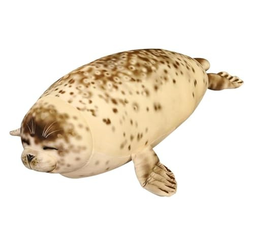 Realistisk Säl Plyschkudde, Cozy och Krambar Fylld Djur Docka Perfekt Present för Alla Åldrar och Födelsedagspresent(50cm/19.7in)