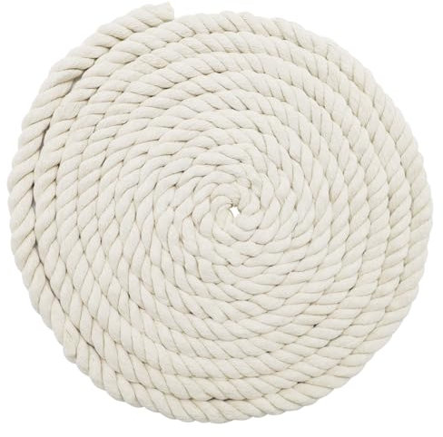 Cordón de algodón, cuerda de hilo de macramé, muchos tamaños, cuerda de algodón para manualidades, regalos (20 mm (6 m)