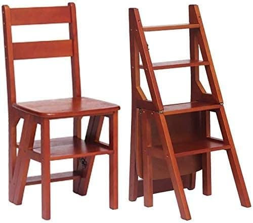 Escabeau pliable à 4 niveaux pour la cuisine, la maison, chaise en bois, multifonction, usage domestique
