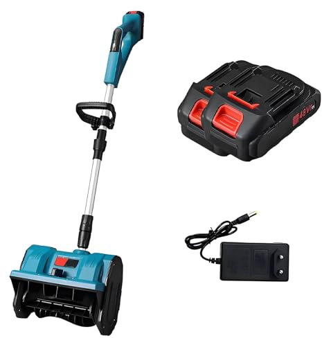 Pala Da Neve Senza Spazzole Da 12 Pollici, Pala Da Neve a Batteria con Piastra Direzionale e Impugnatura Anteriore Regolabile, Turbina Da Neve a Batteria per La Rimozione Della Neve(Two Batteries)