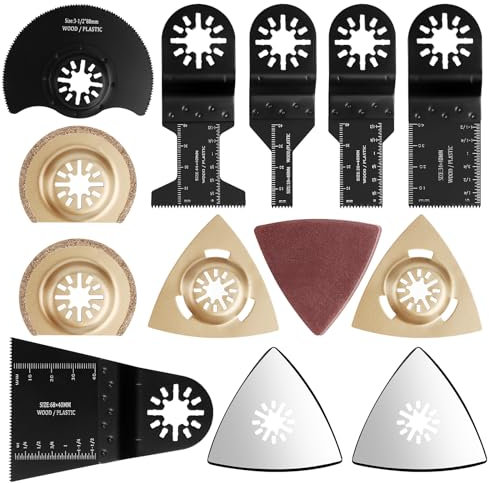 Oszillierendes Multitool Zubehörset, MXTIMWAN Universal Schnellwechsel Oszillierendes Zubehör, 32tlg Oszillierende Sägeblätter für Fein Multimaster, Black&Decker, Ryobi, Milwaukee, Worx