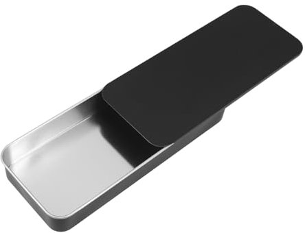 KAILIKETIY Caja De Lata Metálica Portátil Con Tapa Deslizante Organizador De Almacenamiento De Metal Caja De Lata