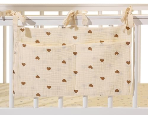 BCHKO 1 borsa portaoggetti per culla, borsa portaoggetti per letto sospesa, borsa portaoggetti per culla, borsa portaoggetti per pannolini per bambini, può essere appesa alla culla o al fasciatoio