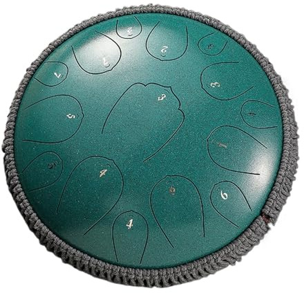 Handpan Tambor de lengua acero, 15 notas, 14 pulgadas, tecla D, tambor etéreo, meditación, Handpan, instrumento, música Yoga, for principiantes