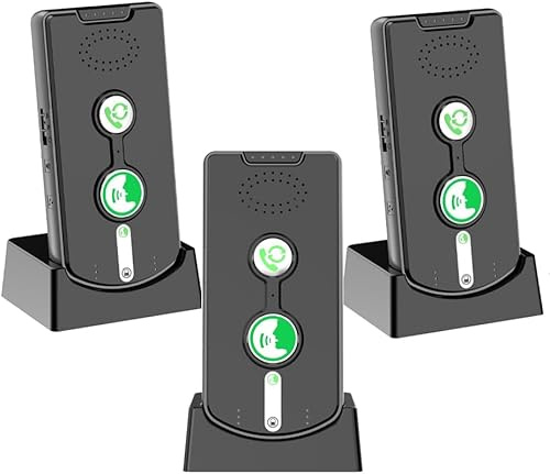 Intercomunicador inalámbrico de 2 vías, sistema de intercomunicación para el hogar, alarma SOS de 500 m, inalámbrico, intercomunicación en tiempo real entre habitaciones, paquete de 3