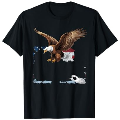 Camiseta De Hockey con Bandera Americana para Hombre Y Niña, Camiseta