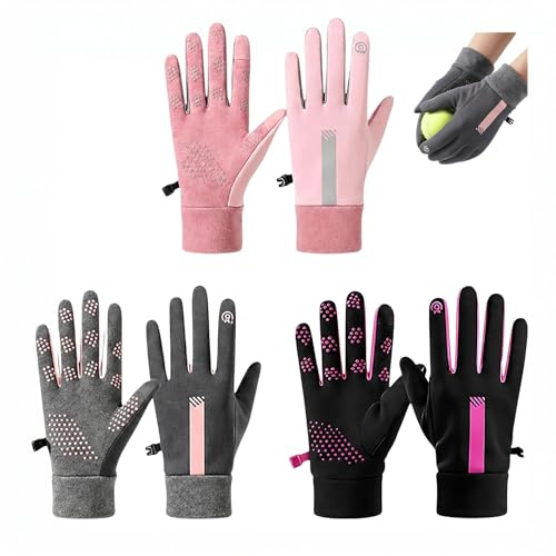 3 Pairs Netball Gloves Women, Non Slip Waterproof Breathable Sports Gloves