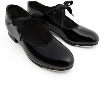 Capezio N625 Jr. Tyette Steppskor för kvinnor, Svart patent, 33.5 EU bred