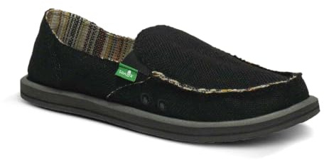 Sanuk Donna Soft Top Hampa Loafers | Damskor | Slip-On Skor för kvinnor | Dam Slip-on Loafers | Minnesskum fotbädd