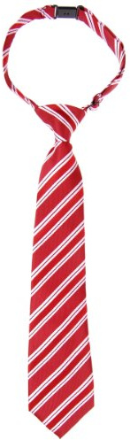 Retreez Corbata Pre-atada de microfibra con estampado a rayas elegante para niño Rojo - 24 meses - 4 años