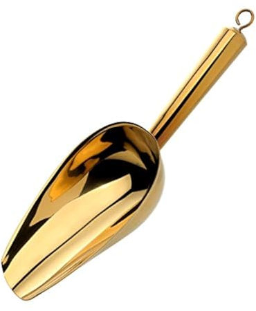Meisha Edelstahl Eisschaufel, kleine verdickte Metall Food Candy Schaufel für Kitchen Bar Party Hochzeit, Schwerlast, Spiegel Finish - Gold