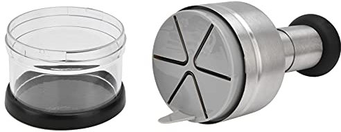 Onion Chopper Manual Food Chopper, Stainless Steel Nut Chopper Garlic Chopper Hand Press Chopper Mincer for Fruits, Vegetables, Onion