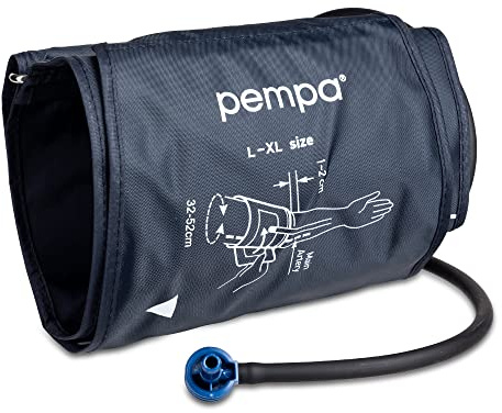PEMPA Blodtrycksmätare XL Manschett Överarm för BP100 för Hemmabruk | Ersättning Blodtrycksmanschett Arm Automatisk | Stor/Extra stor (32-52 cm)