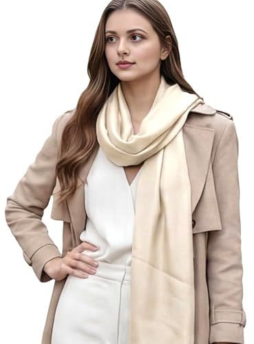 LA FERANI dam sidenscarf 100 % sidenhalsduk halsduk enfärgad vit svart 180 x 90 cm enfärgad för kostym formella tillfällen stola business style present för dig