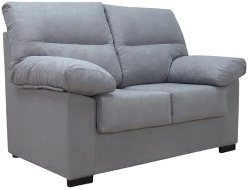 SHIITO | Modelo Kingston - Sofá de 2 Plazas para Relax y Confort Total | Dimensiones 145 x 100 x 95 cm | Gris