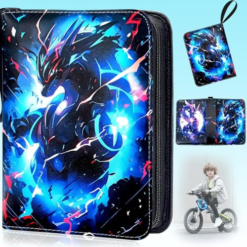 Cerkkapo Classeur Carte pour Pokemon,Album de 400 cartes à collectionner,AlbumCarte pour Pokémon,4 pochettes 50 pages PU étanche,Album de collection pour cartes