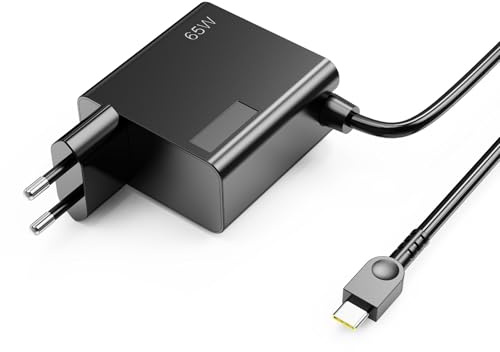 65W Alimentatore USB-C per Laptop Compatibile con Lenovo ThinkPad T14 T15 E14 E15 X1 Carbon X13 Yoga Chromebook IdeaPad Adattatore di Alimentazione