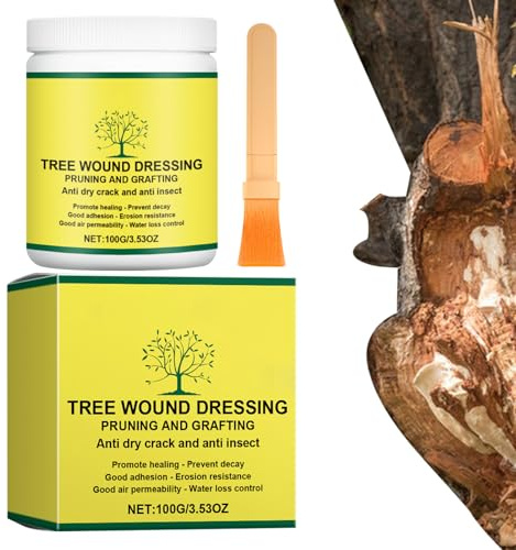 Sellador para Heridas de Árboles, Pasta De Injerto 100g, Cera Para Injertos Y Protector De Plantas, Protección Invernal, Jardín Exterior, Frutal, Bonsái,