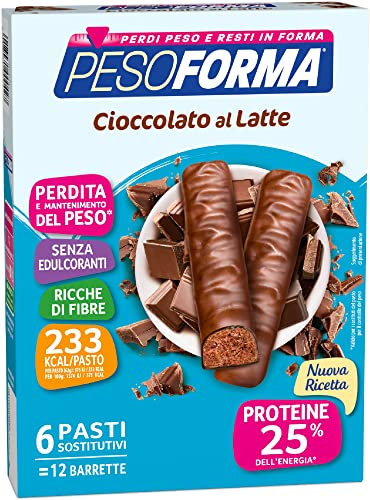 Pesoforma - Pesoforma Barrette Cioccolato Al Latte Sostituto Pasto 12 Pezzi per 6 Pasti - 901296261