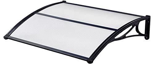 Linea Garden Friend p1327028, Vordach ABS Tiefe 100 cm, Länge 120 cm, Schwarz