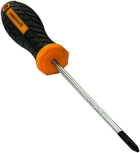 AERZETIX - C45684 - Schraubendreher Einbau Kreuzschlitzkopf PH1 4x100mm für Kreuzschlitzschrauben - Magnetische/Magnetspitze - Rutschfester Doppelmaterialgriff - Stahlklinge/CR-V/