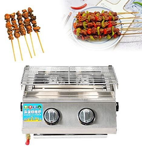 MZBDYYF à gaz en Acier Inoxydable pour Grill de Jardin extérieur - Gril à gaz de Table avec Boutons mis à Jour, Parfait pour Le Camping et Les Pique-niques