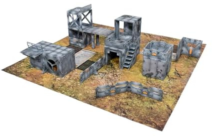 mantic Halo: Flashpoint Deluxe Buildable 3D Terrain Set | Modular Plastic Battlefield Terrain for Tactical Miniatures Games