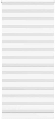 vidaXL Zebrarollo Weiß 110x230 cm Stoffbreite 105,9 cm Polyester, Zebra-Rollo, Doppelrollo, Zebra-Jalousie für Fenster, Doppelrollo, Zebra-Rollo
