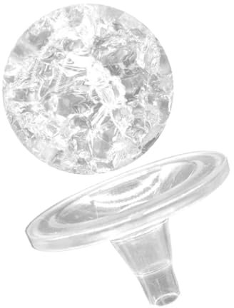 HOMOCONO 1 Set Decorative Crystal Sphere for Tabletop Water Fountain Bubble Ball Ornament with Stand for Home Decor and Housewarming