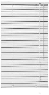 iYueMps Alu-Jalousie 70 x 130cm(B x H) 25mm Lamelle Aluminium Jalousie Ohne Bohren für Haus Büro, Badezimmer Schlafzimmer Wohnzimmer Küche(Weiß)