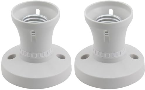 DtgEcd 2 Pack E27 Ceiling Rose, Lamp Holder with Screw Light Fitting, Ceiling Light Adapter UK for Bulb Conversion, 7.5 Cm*7.2 Cm*5 Cm Bakelite Shell