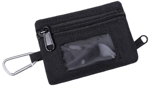 VILLCASE Paquet Banane d'Extérieur Multifonctionnel en Nylon Noir Résistant et Léger Porte-Clés Intégré pour Randonnée Camping et Sports de Plein Air